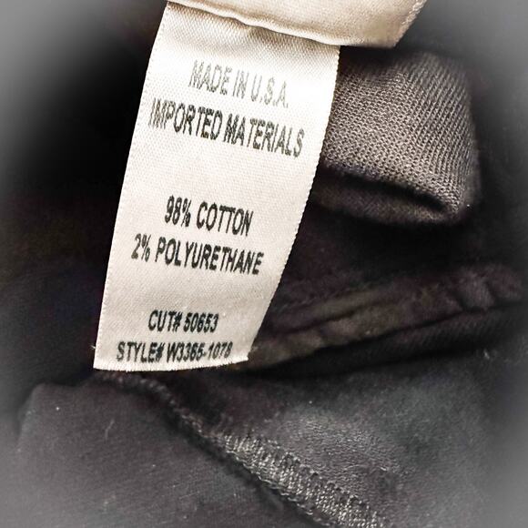 Goldsign Black Wide Leg Denim Jeans Zip Fly Style W3365-1078 Size 26 Mint - Picture 7 of 10